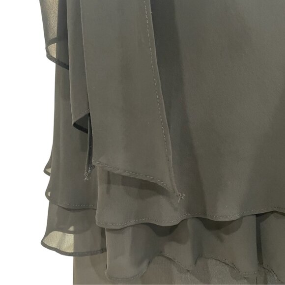 RM Richards Black Chiffon Tunic 14W Beaded Detail Formal Gala Holiday Evening - Picture 8 of 12